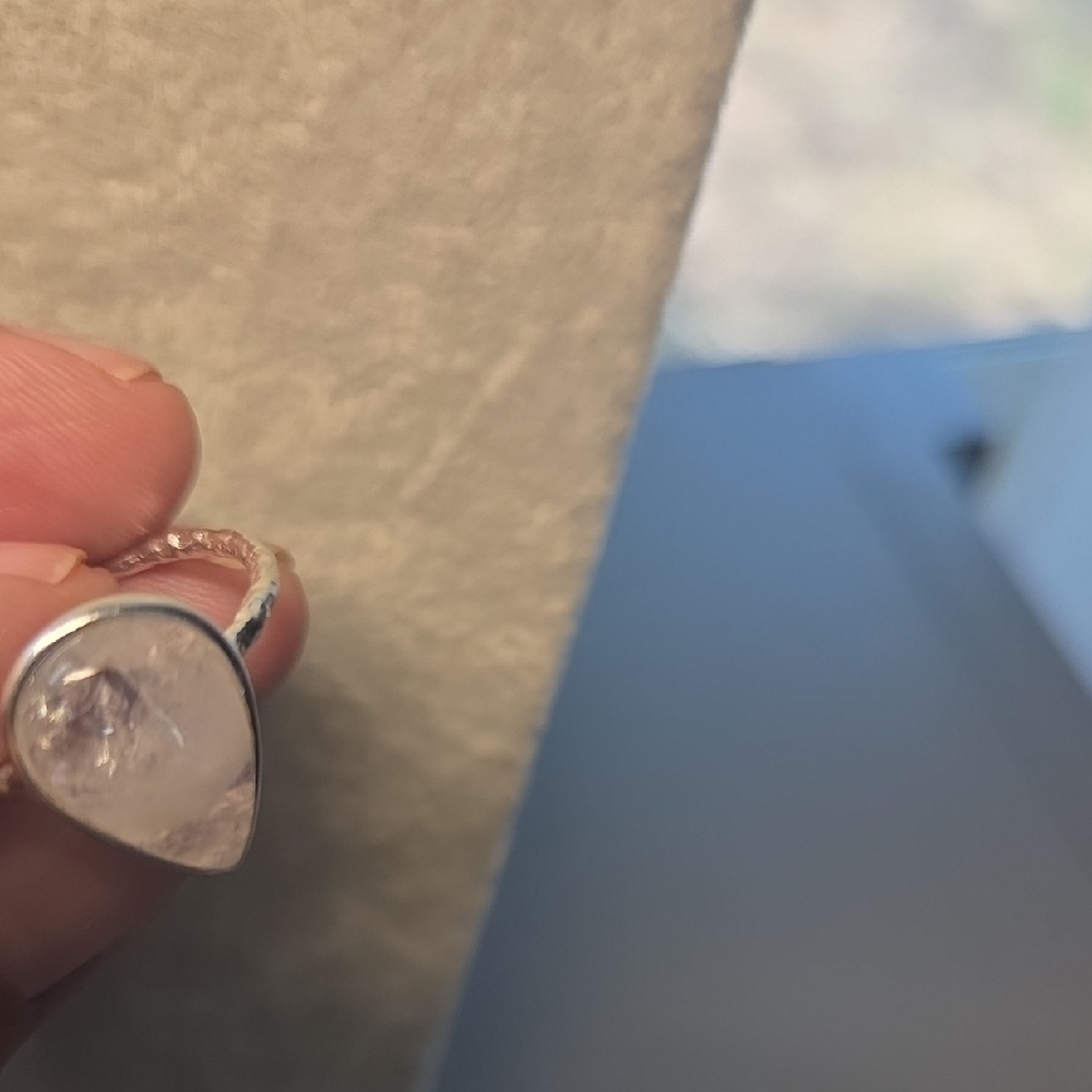 Timeless Silver Moonstone Ring Delicate Band - image 3